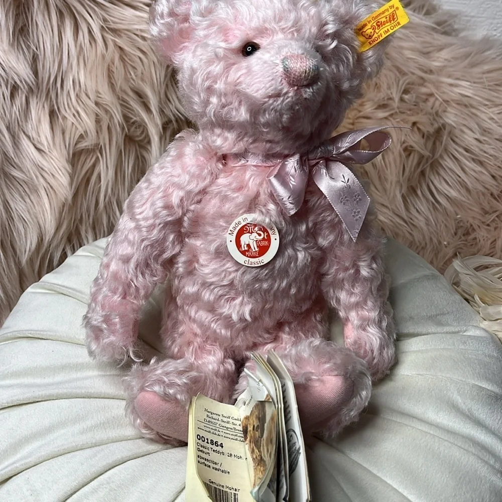 STEIFF PINK MUSIC BOX BEAR - Picture 12 of 12